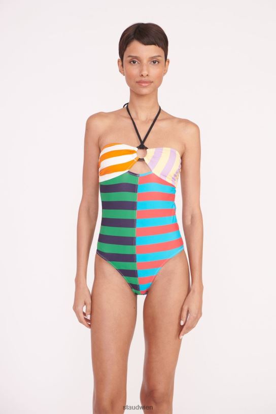 Frauen Ace-Ring einteilig Cabana Stripe Multi 466Z697 STAUD Kleidung