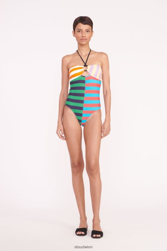 Frauen Ace-Ring einteilig Cabana Stripe Multi 466Z697 STAUD Kleidung