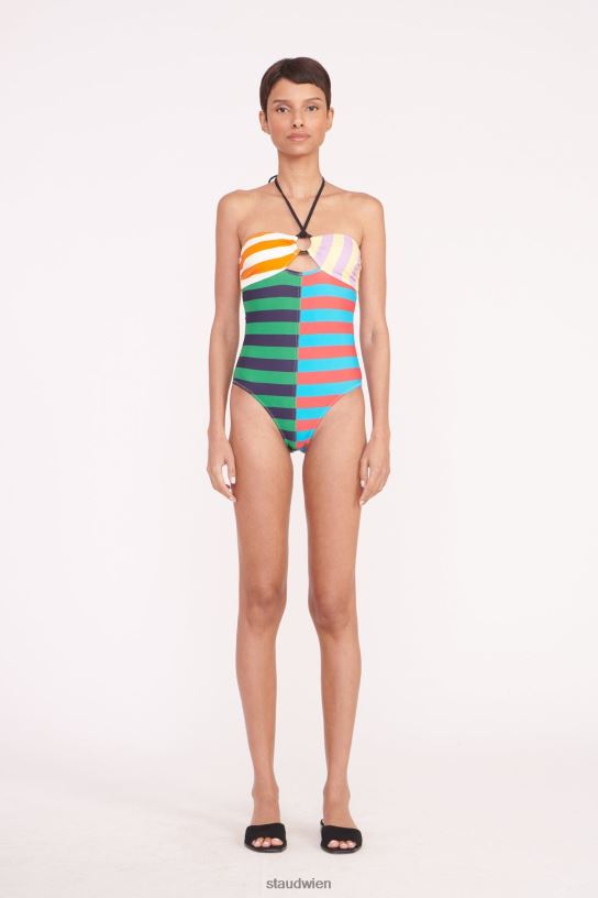 Frauen Ace-Ring einteilig Cabana Stripe Multi 466Z697 STAUD Kleidung