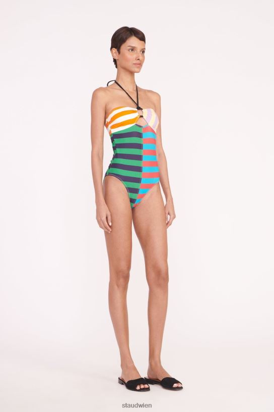 Frauen Ace-Ring einteilig Cabana Stripe Multi 466Z697 STAUD Kleidung