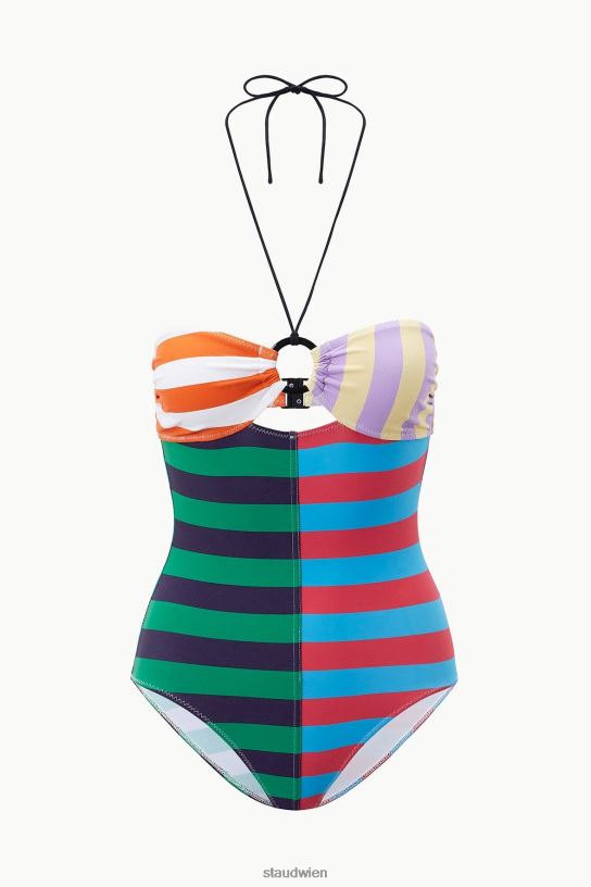 Frauen Ace-Ring einteilig Cabana Stripe Multi 466Z697 STAUD Kleidung