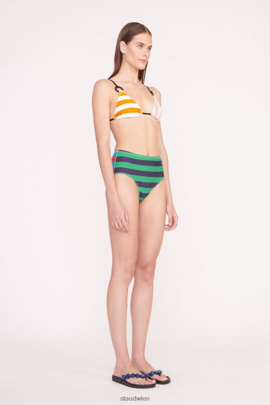 Frauen Devon-Bikinihose mit hohem Bund Cabana Stripe Multi 466Z690 STAUD Kleidung