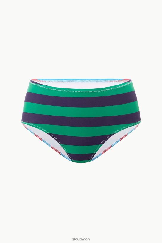 Frauen Devon-Bikinihose mit hohem Bund Cabana Stripe Multi 466Z690 STAUD Kleidung