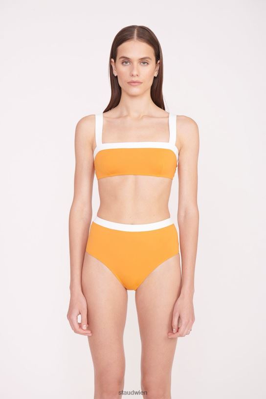 Frauen Devon-Bikinihose mit hohem Bund Nektarinenweiß 466Z692 STAUD Kleidung