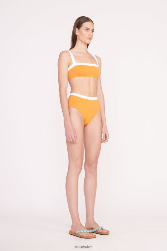 Frauen Devon-Bikinihose mit hohem Bund Nektarinenweiß 466Z692 STAUD Kleidung