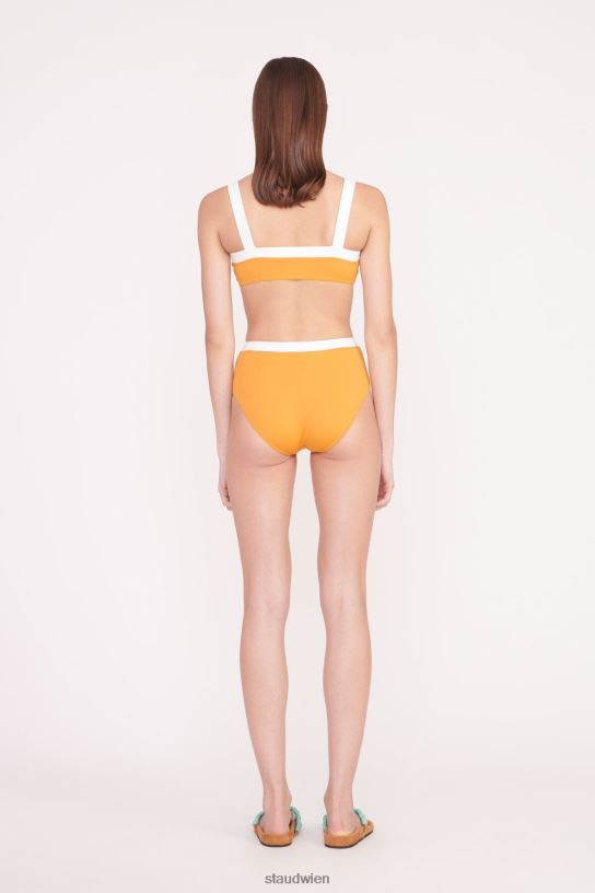 Frauen Devon-Bikinihose mit hohem Bund Nektarinenweiß 466Z692 STAUD Kleidung