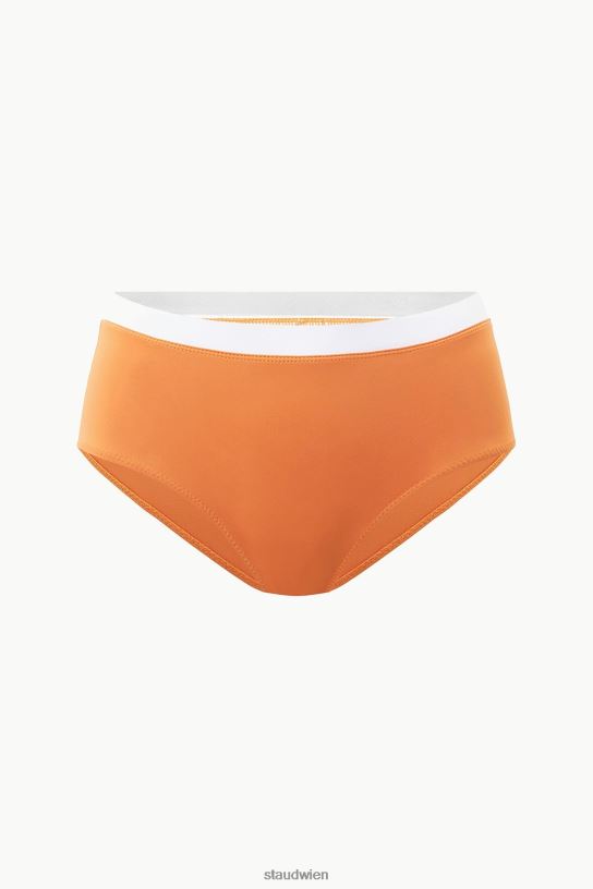 Frauen Devon-Bikinihose mit hohem Bund Nektarinenweiß 466Z692 STAUD Kleidung