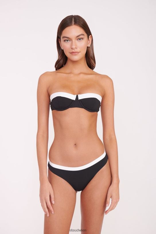Frauen Jo Balconette-Bikinioberteil Schwarz-Weiss 466Z645 STAUD Kleidung