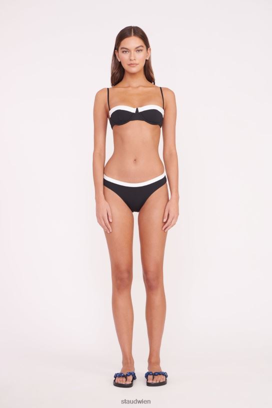 Frauen Jo Balconette-Bikinioberteil Schwarz-Weiss 466Z645 STAUD Kleidung
