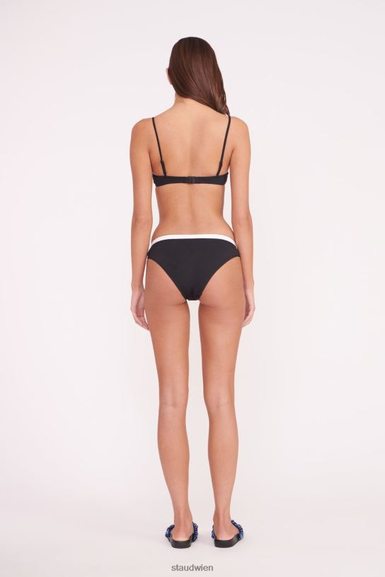 Frauen Jo Balconette-Bikinioberteil Schwarz-Weiss 466Z645 STAUD Kleidung