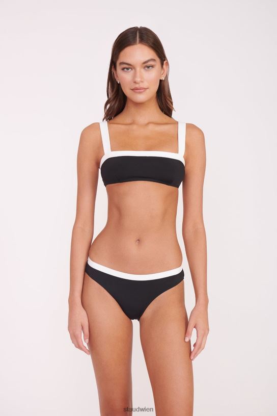 Frauen Liv Bikinioberteil Schwarz-Weiss 466Z642 STAUD Kleidung