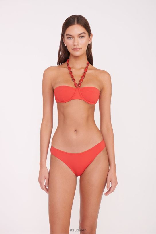 Frauen Sydney-Perlen-Bikinioberteil Rubin 466Z714 STAUD Kleidung