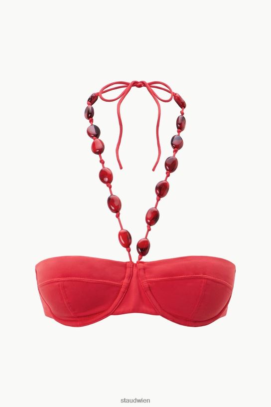 Frauen Sydney-Perlen-Bikinioberteil Rubin 466Z714 STAUD Kleidung
