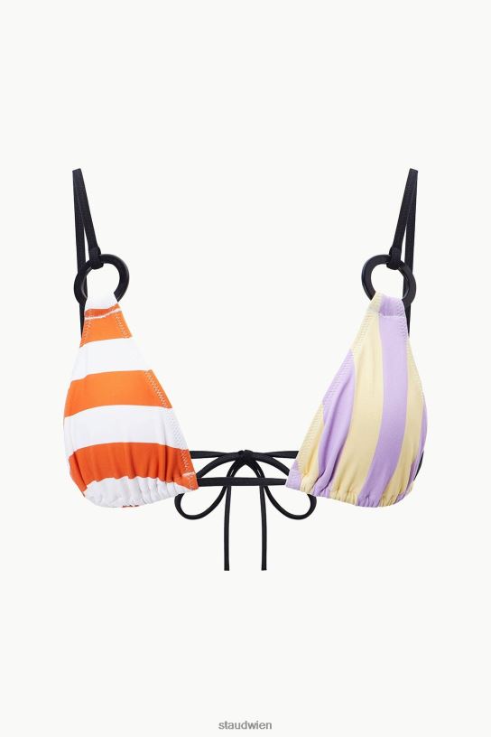 Frauen Tate Triangel-Bikinioberteil Cabana Stripe Multi 466Z739 STAUD Kleidung