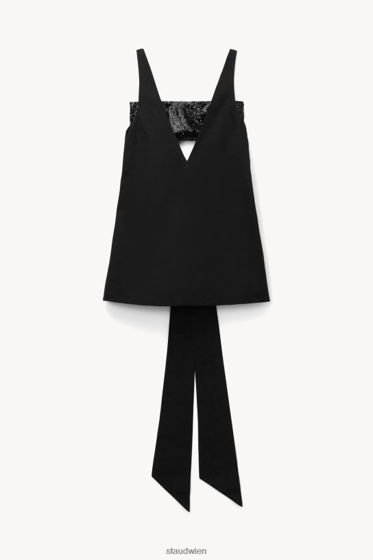 Frauen Irie Kleid mit Pailletten Schwarz 466Z1054 STAUD Braut-
