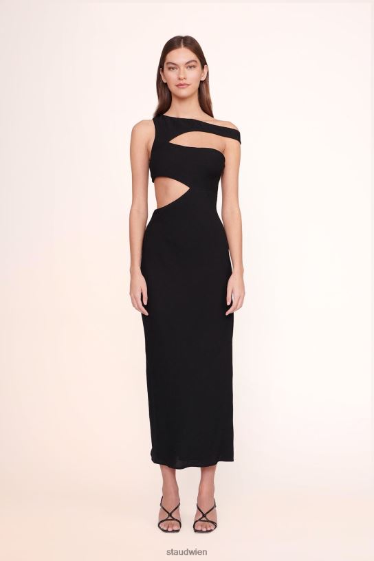 Frauen prismatisches Kleid Schwarz 466Z1052 STAUD Braut-