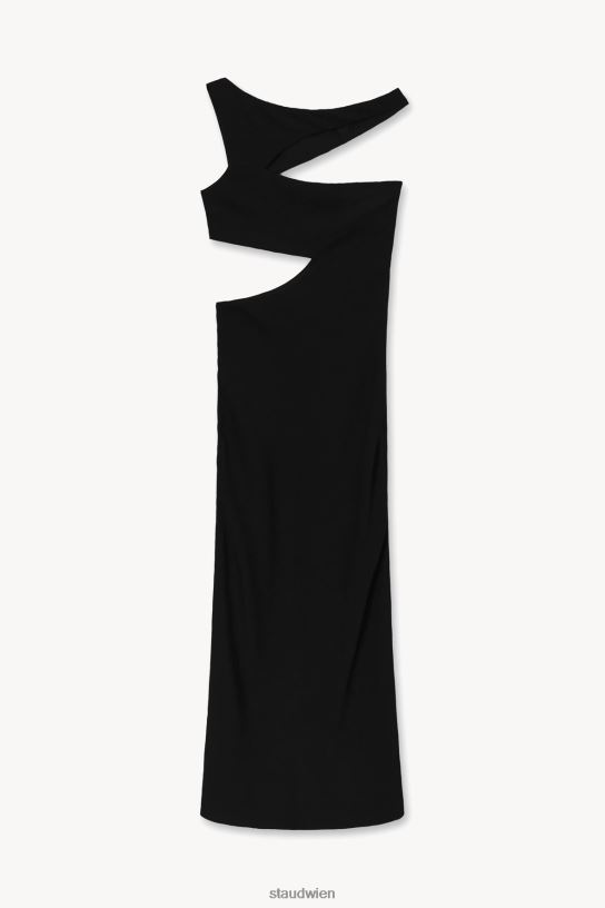 Frauen prismatisches Kleid Schwarz 466Z1052 STAUD Braut-