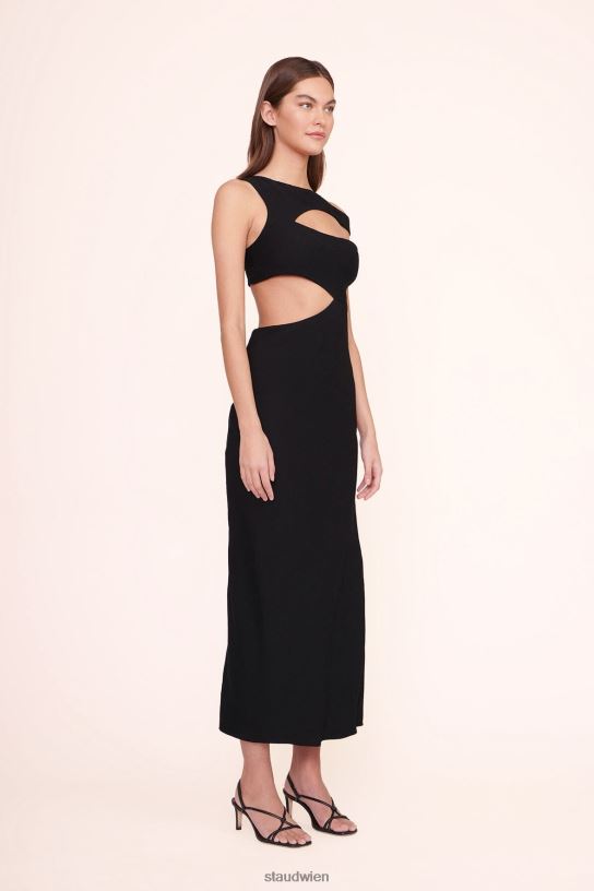Frauen prismatisches Kleid Schwarz 466Z1052 STAUD Braut-