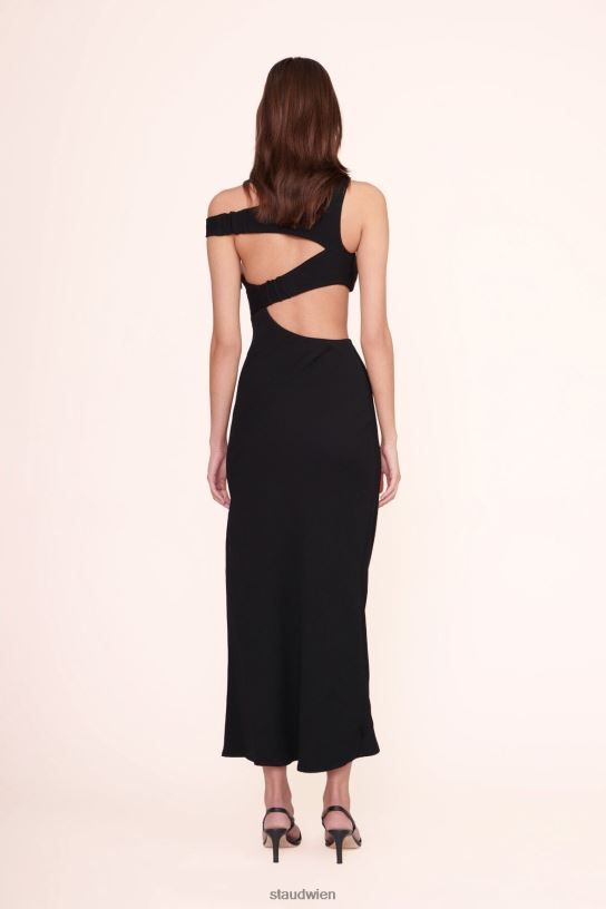Frauen prismatisches Kleid Schwarz 466Z1052 STAUD Braut-