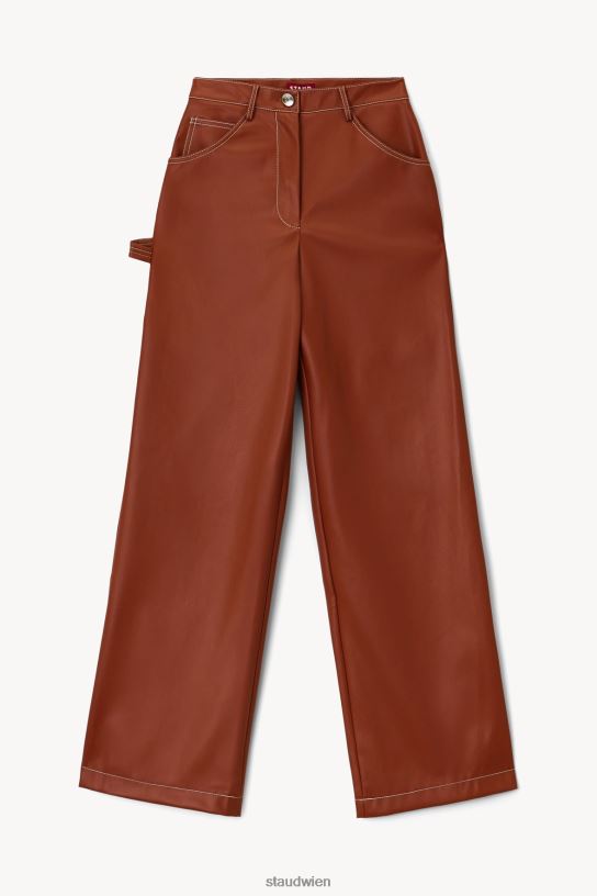 Frauen Domino-Hose Whiskey-veganes Leder 466Z554 STAUD Kleidung
