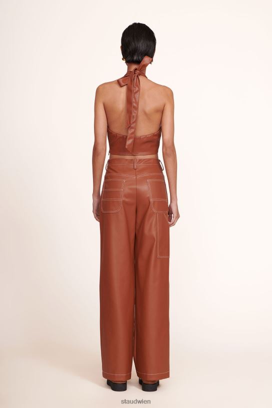 Frauen Domino-Hose Whiskey-veganes Leder 466Z554 STAUD Kleidung