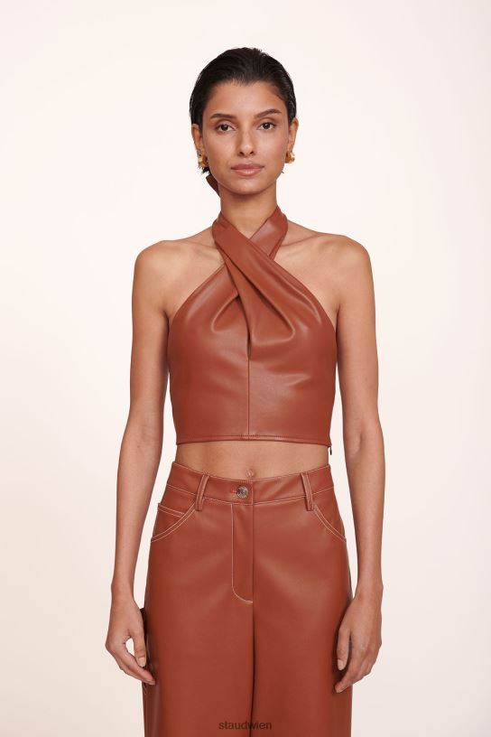 Frauen Domino-Hose Whiskey-veganes Leder 466Z554 STAUD Kleidung