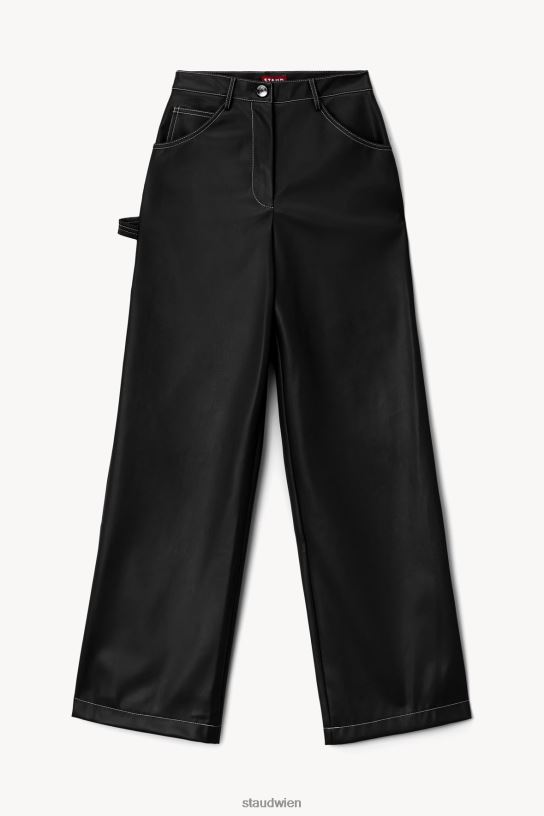 Frauen Dominohose aus veganem Leder Schwarz 466Z555 STAUD Kleidung