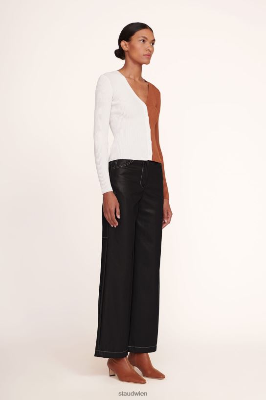 Frauen Dominohose aus veganem Leder Schwarz 466Z555 STAUD Kleidung