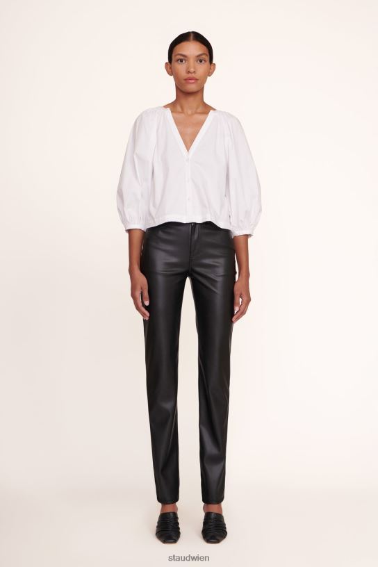 Frauen Elliot Hose aus veganem Leder Schwarz 466Z557 STAUD Kleidung