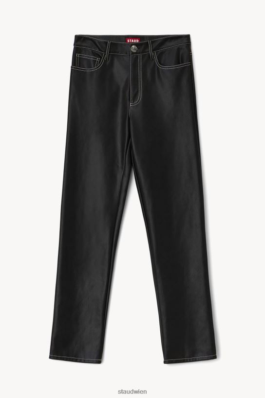 Frauen Elliot Hose aus veganem Leder Schwarz 466Z557 STAUD Kleidung