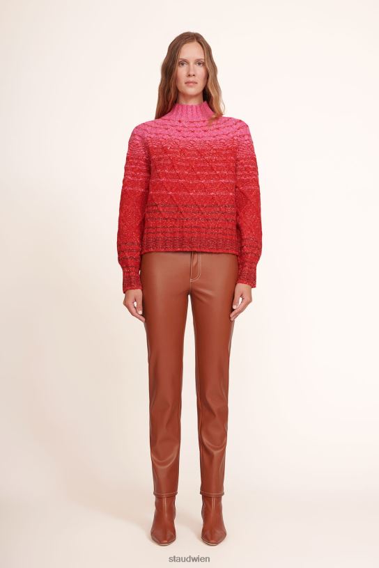 Frauen Elliot Hose aus veganem Leder Whiskey 466Z560 STAUD Kleidung
