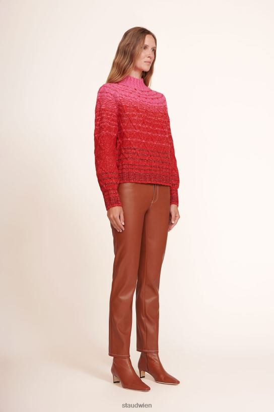 Frauen Elliot Hose aus veganem Leder Whiskey 466Z560 STAUD Kleidung