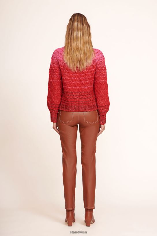 Frauen Elliot Hose aus veganem Leder Whiskey 466Z560 STAUD Kleidung