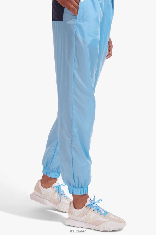 Frauen Nylon-Trainingshose mit Gürtel Alaska-Blau 466Z561 NB X STAUD Kleidung