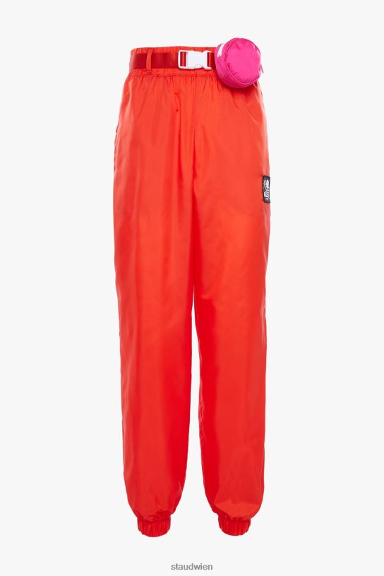 Frauen Nylon-Trainingshose mit Gürtel feuriges Rot 466Z562 NB X STAUD Kleidung