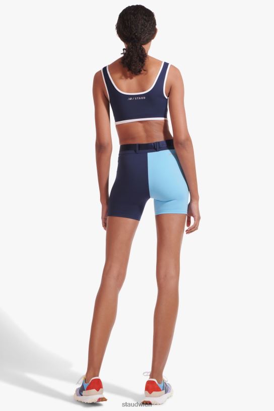 Frauen Schlanke Shorts mit Gürtel Marine 466Z569 NB X STAUD Kleidung