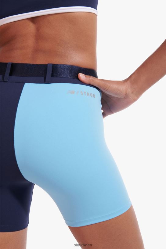 Frauen Schlanke Shorts mit Gürtel Marine 466Z569 NB X STAUD Kleidung