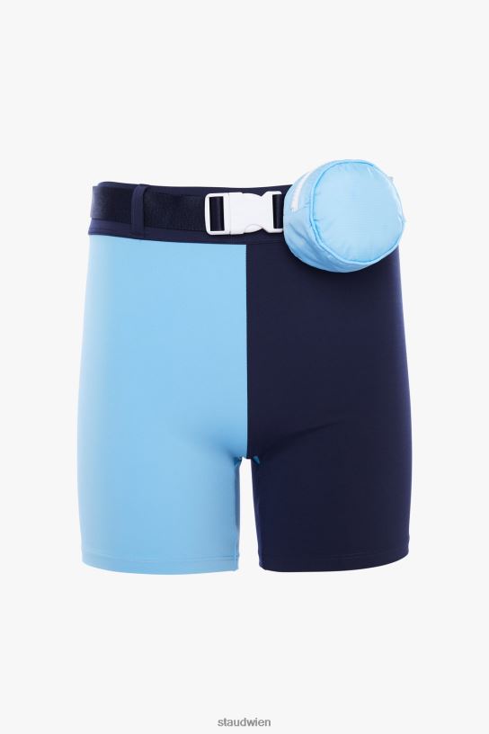 Frauen Schlanke Shorts mit Gürtel Marine 466Z569 NB X STAUD Kleidung