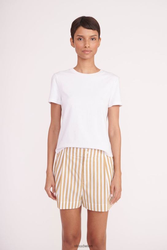 Frauen Zoey kurz Khaki-Streifen 466Z513 STAUD Kleidung