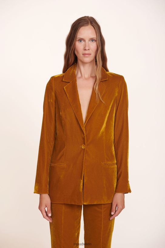 Frauen verrückter Blazer Ocker 466Z626 STAUD Kleidung