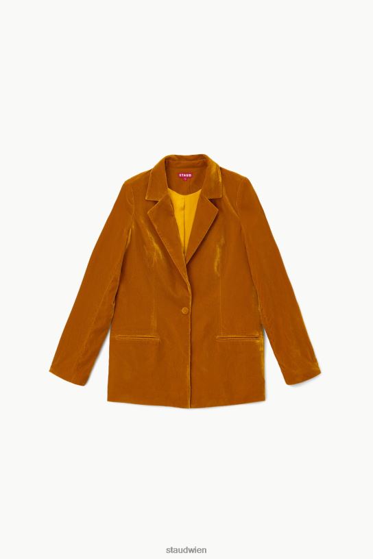 Frauen verrückter Blazer Ocker 466Z626 STAUD Kleidung