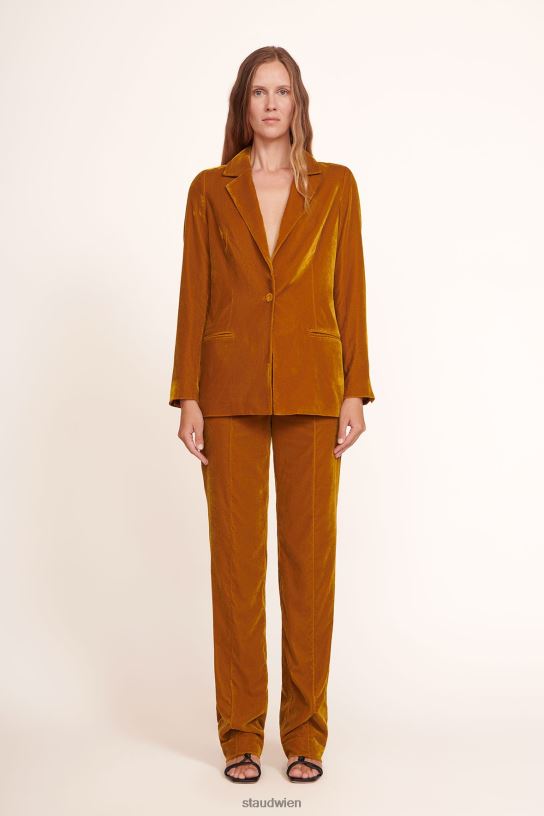 Frauen verrückter Blazer Ocker 466Z626 STAUD Kleidung