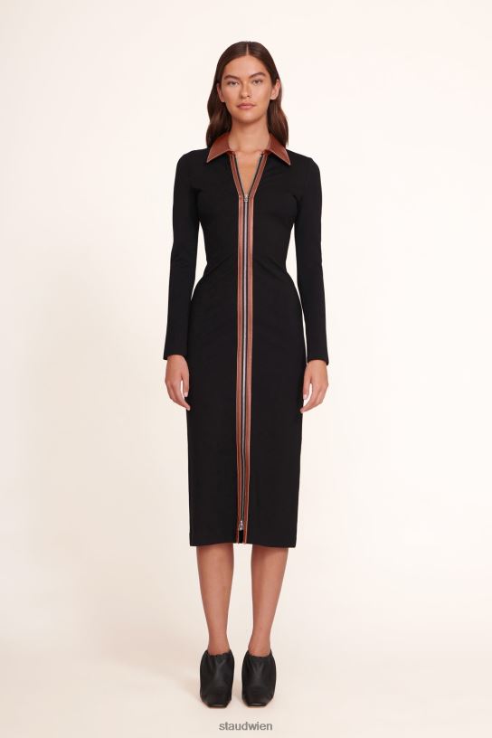 Frauen Alfred Dress Whiskey Schwarz 466Z299 STAUD Kleidung
