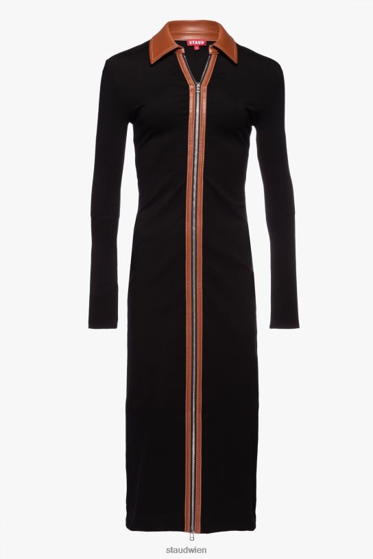 Frauen Alfred Dress Whiskey Schwarz 466Z299 STAUD Kleidung