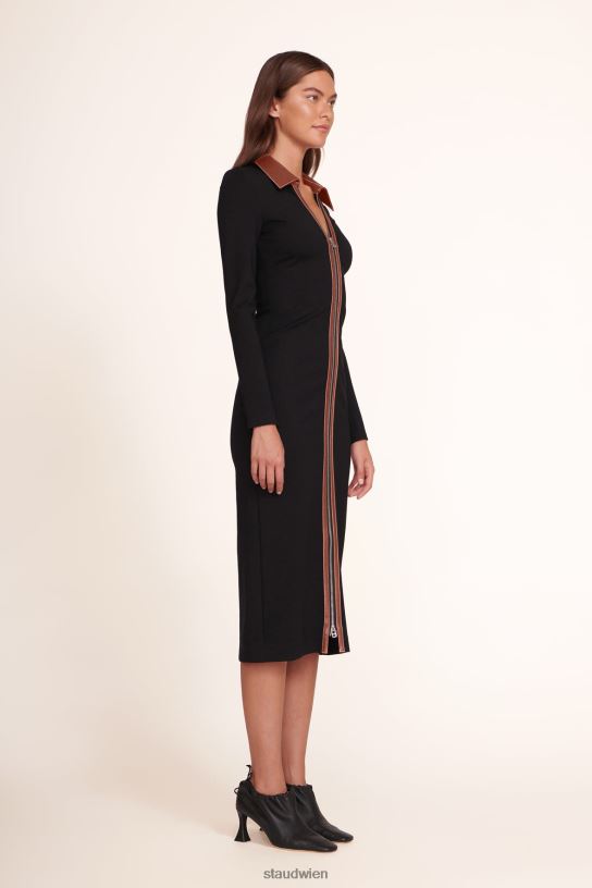 Frauen Alfred Dress Whiskey Schwarz 466Z299 STAUD Kleidung