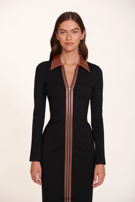 Frauen Alfred Dress Whiskey Schwarz 466Z299 STAUD Kleidung