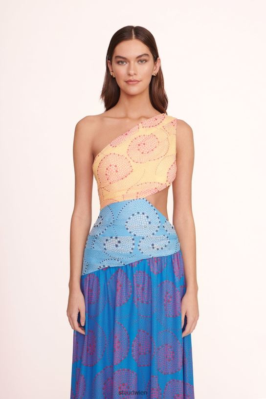 Frauen Ashlyn-Kleid Multi-Whirlpool 466Z206 STAUD Kleidung