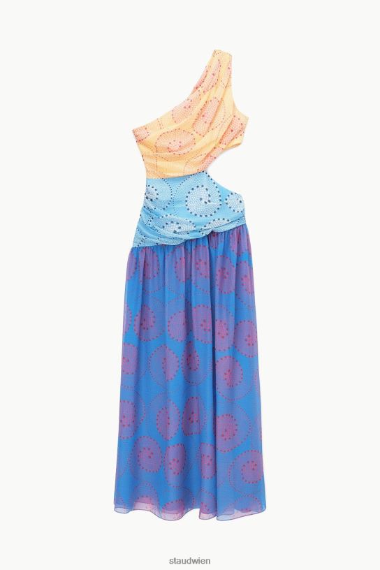 Frauen Ashlyn-Kleid Multi-Whirlpool 466Z206 STAUD Kleidung
