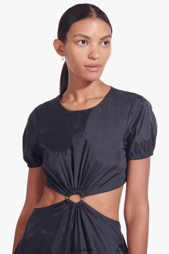 Frauen Calypso-Kleid Schwarz 466Z313 STAUD Kleidung
