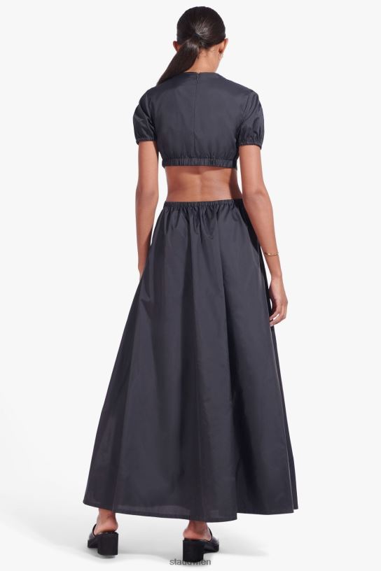 Frauen Calypso-Kleid Schwarz 466Z313 STAUD Kleidung